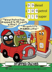 stuffed olives petrol prices 2012